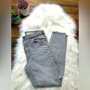 Pilcro and the Letter Press Lite Gray High Rise Skinny